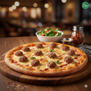 Meatball Pizza